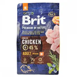 Сухий корм Brit Premium Adult M 3 кг для дорослих собак середніх порід (вагою від 10 до 25 кг) (курка) - мініатюра 7