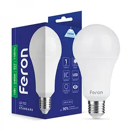 Лампа свiтлодiодна Feron LB-702 A60 230V 12 Вт E27 6400K (25979)
