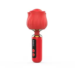Вібромасажер Loviss Rose Mini Massage Wand Vibrator, головка у вигляді троянди, 9 режимів - мініатюра 2