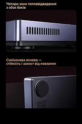 Двоканальна карта захоплення аудіо та відео UGREEN UG705 2 входи HDMI та вихід USB-C до комп’ютера 4K 60 Гц / 2K 144 Гц / 1080p 240 Гц у максимальних режимах MJPEG за недостатнього живлення потрібне додаткове живлення USB-C 5 В інтерфейс USB 3.2 Gen 2 мікрофонний та лінійний входи 3,5 мм для OBS одночасна трансляція на дві платформи через дві програми алюмінієвий корпус з вентиляційними отворами космічний сірий із чорним (35869) - мініатюра 11