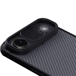 Карбонова накладка Nillkin CamShield Pro для Apple iPhone 17 Air (6.5) Transparent black - мініатюра 4