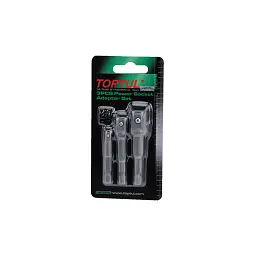 Адаптер для інструменту Toptul під шуруповерт 1/4" 3шт. 1/4", 3/8", 1/2" (GAAR0301) - мініатюра 2