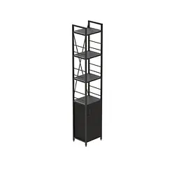 Етажерка 4/34 Серії Конект з тумбою 179x34x28 Чорний ДСП Сосна Кембра FRD-104465