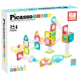 Конструктор Picasso магнітний Tiles Mini Diamond Marble Run Track Set 60 деталей (817338028299)
