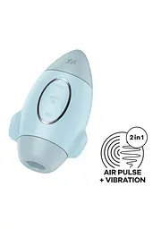 Вакуумний стимулятор Satisfyer Mission Control Blue - мініатюра 2