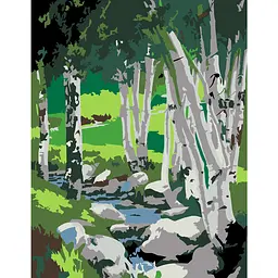 Картина за номерами Rosa Start Берези 35x45 см