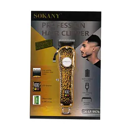 Машинка для стрижки акумуляторна Sokany SK-LF-9976 професійна з LED-дисплеєм, срібло Sokany SKLF9976 - мініатюра 6