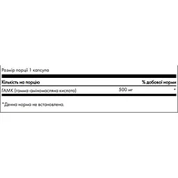 Гамма-аміномасляна кислота ГАМК Swanson GABA 500 мг 100 капсул (100-60-6564189-20) - мініатюра 3