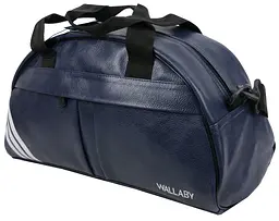 Сумка спортивна для фітнесу Wallaby зі штучної шкіри 16 л 44×23×19 см Синя - мініатюра 5