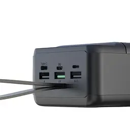 Акумулятор портативний XO PR160 80000 mAh QC 22.5W PD 20W мобільна батарея чорна - мініатюра 4