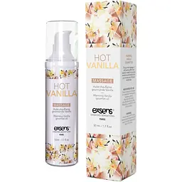 Масажна олія Exsens Hot Vanilla 50 мл розігріває, без цукру, без парабенів, їстівна - мініатюра 2
