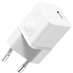 Мережевий зарядний пристрій Baseus GaN5 Fast Charger Mini 1C 20W White (CCGN050102) [105945]