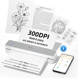 Портативний Bluetooth A4 термопринтер без чорнил для iOS, Android та ПК