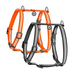 Шлея для собак WAUDOG Waterproof анатомическая Н-образная с QR-паспортом XL серая (324411)