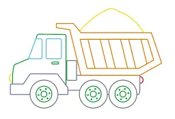 Розмальовка з підказкою. Великі машини - мініатюра 4