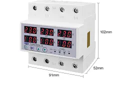 Цифрове реле контролю напруги та струму трифазне TOMZN TOVPD3-100VAS 100A 3x220V Розумний захисний автомат змінного струму (19601) - мініатюра 11