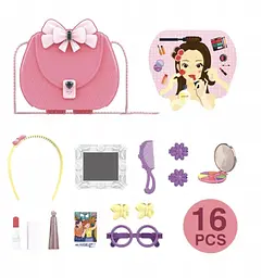 Дитячий косметичний набір Kids Pretend Toy Bag сумка для макіяжу з дзеркалом ∙ Ігровий набір Kids Pretend Toy Bag для дівчат - мініатюра 5
