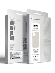 Силиконовый чехол с MagSafe для Apple iPhone 17, ICON2 MagCase, бежевый, противоударный, панель с мягкой подкладкой, защита всего корпуса, поддержка беспроводной зарядки, совместим с защитными стеклами и пленками, ArmorStandart (ARM87080) - мініатюра 10
