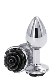 Ns Novelties Rose Buttplug S - Анальна пробка срібляста з чорним NS Novelties 18820Black 97068