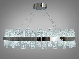 Люстра стельова LED Luminex Diasha 828/800CH, 90W, кришталь, хром, для кухні, вітальні, коридору