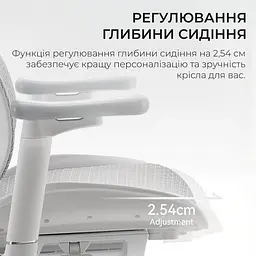 Ігрове крісло Sihoo DORO S100 Mesh White (S100-M302) - мініатюра 13