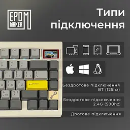 Клавіатура Epomaker TH80 PRO V2 Wisteria Tactile White механічна бездротова (TH80-PROV2-W-WT) - мініатюра 13
