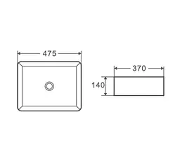 Раковина накладна Mixxus Premium Quadro-0101 (MP6487) - мініатюра 3