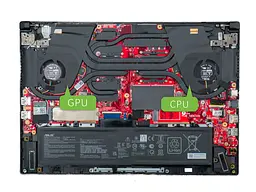 Вентилятор Asus (CPU fan 5V) кулер для моделей ноутбука TUF Dash F15 FX516PC (DFS5K221153714) Оригінал, 5V, 4pin - мініатюра 4