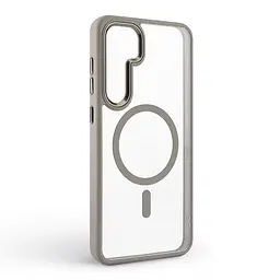 Чехол Samsung Galaxy S24 Plus 5G (SM-S926), Unit MagSafe, серый, прозрачный, магсейф, противоударный, магнитный, панель-накладка с поддержкой MagSafe, с поддержкой беспроводной зарядки, TPU+PC, защита всего корпуса, ударопрочный, ArmorStandart (ARM74866) - мініатюра 2