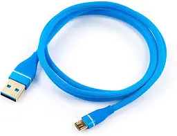 Кабель Dengos NTK-M-SET Round Braided Micro-USB 1m Blue