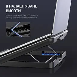 Охолоджувальна підставка для ноутбука OfficePro Silver (CP620S) - мініатюра 10