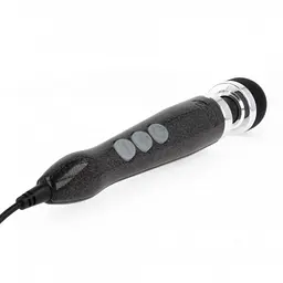 Вібратор Doxy Number 3 Disco Black Дуже потужний -мікрофон у металевому корпусі, 28х4.5 см чорний - мініатюра 5