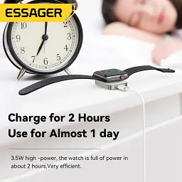Зарядний пристрій Essager Wireless charger for smart watch USB white (EWXA-YB02-Z) - мініатюра 5