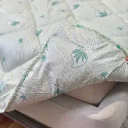 Ковдра полуторна стьобана зимова з волокна Aloe Vera Leri Max 21522 150х210 см біла - мініатюра 2