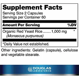 Ферментований червоний дріжджовий рис Douglas Laboratories Beni-Koji RYR 120 капсул - мініатюра 2