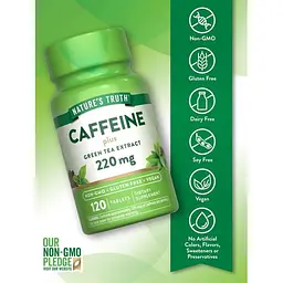 Кофеїн та екстракт зеленого чаю Nature's Truth Caffeine Plus Green Tea Extract 220 мг 120 таблеток (NTH-10059) - мініатюра 3