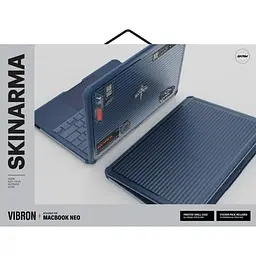 Пластикова накладка (верх і низ) Skinarma Vibron для Apple MacBook Neo 13" A3404 2026 темно-синя (SK-MBNEO13-VIBIDG) [175143] - мініатюра 4
