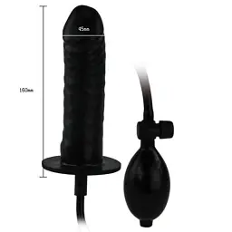 Анальний розширювач Baile Bigger Joy Inflatable Penis 16 см (чорний) - мініатюра 2