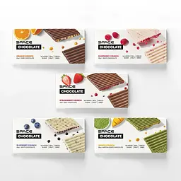 Блок шоколаду Spacefood Space Chocolate Crunch, 10*25 грам - Мікс - мініатюра 2
