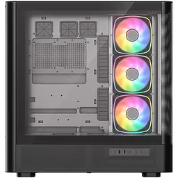 Корпус ModeCom VOLCANO AQ500 ARGB MIDI FRONT LCD 6,2” 4x120mm fans BLACK без БЖ ATX - мініатюра 5
