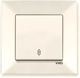 Вимикач 1-клавішний прохідний VIKO Meridian кремовий (90970204-WH)