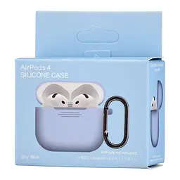 Чохол Silicone Case 1,2mm for AirPods 4 Sky Blue - мініатюра 2