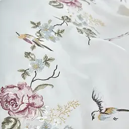 Постільна білизна Dantela Vita сатин з вишивкою - Ruya krem кремовий євро - мініатюра 4