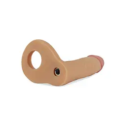 Насадка на член 5.8 The Ultra Soft Double Vibrating LOVETOYS 66-LV1131 100545 - мініатюра 5