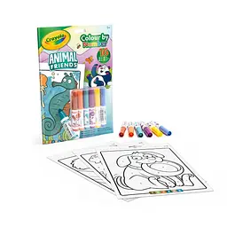 Книга-розмальовка за номерами Crayola Тварини-друзі з фломастерами (04-7321G) - мініатюра 2