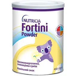 Уцінка. Ентеральне харчування Nutricia Fortini Powder зі смаком ванілі для дітей від 1 року та старше 400 г