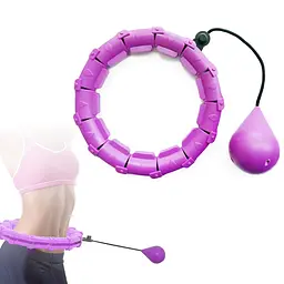 Хулахуп обруч для схуднення рожевий Hoola Hoop та гумки для фітнесу Fitness 5 штук - мініатюра 9