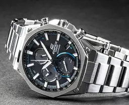 Сталеві чоловічі кварцові наручні годинники Casio оригінал Японія Edifice EQB-1100D-1AER зі сталевим браслетом - мініатюра 3