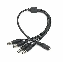 Разветвитель питания кабель для роутера DC (Female) - 4xDC (Male) splitter 1х4 Voltronic 5.5х2.1мм - мініатюра 1