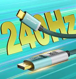 Кабель Ult Type-C to Display Port двонаправлений DP v1.4 4K 240Hz 8K 60Hz 1 метр - мініатюра 3
